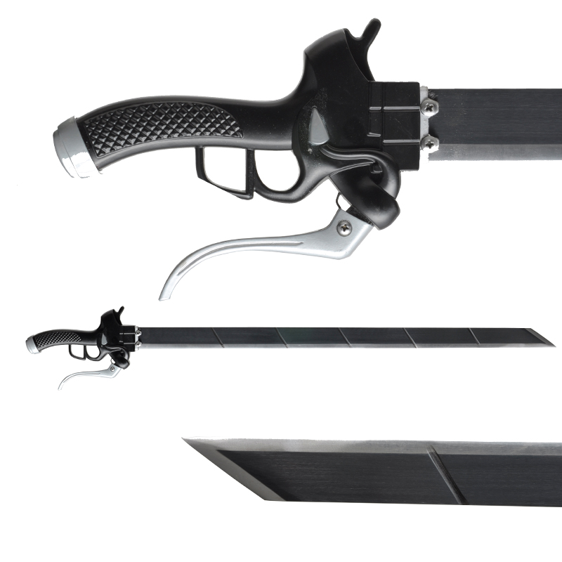 Prop For Cosplay - コスプレ小道具、進撃の巨人の模造刀超硬鋼、銃コスプレエレン・リヴァイ・ミカサ1:1小道具、亜鉛合金装飾